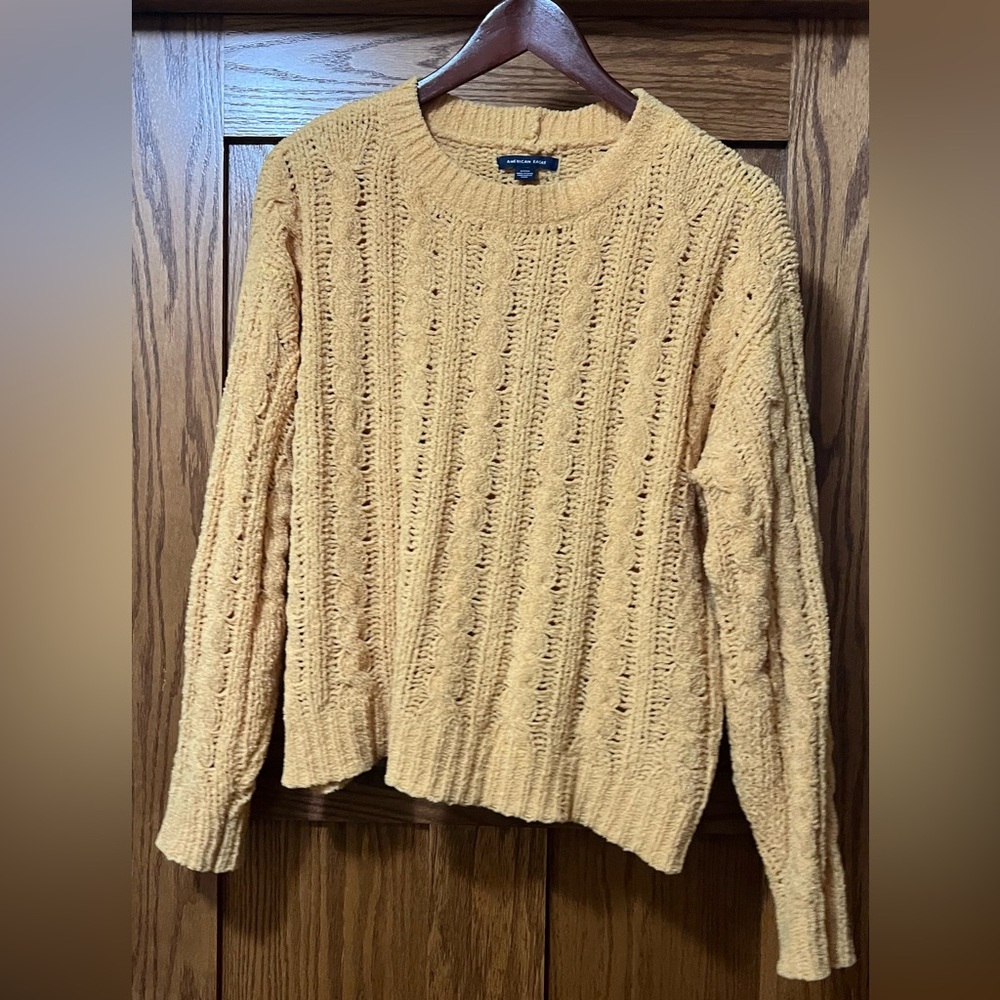 American Eagle Outfitters Honey Cable Knit Sweater
